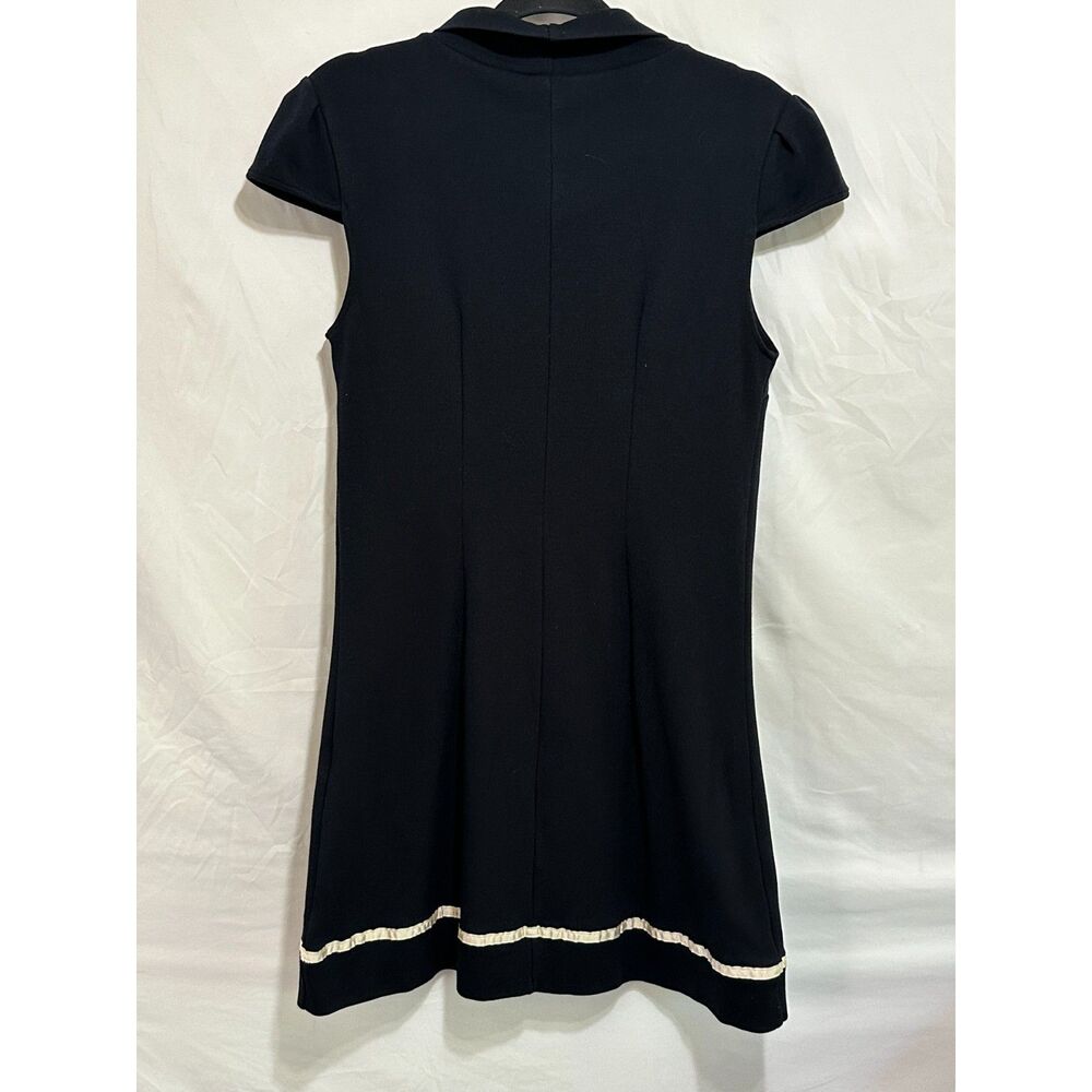 Lolola Girls Stretch Knit Sheath Dress Size L Mock Neck Cap Sleeve Ribbon Accent - Picture 4 of 6